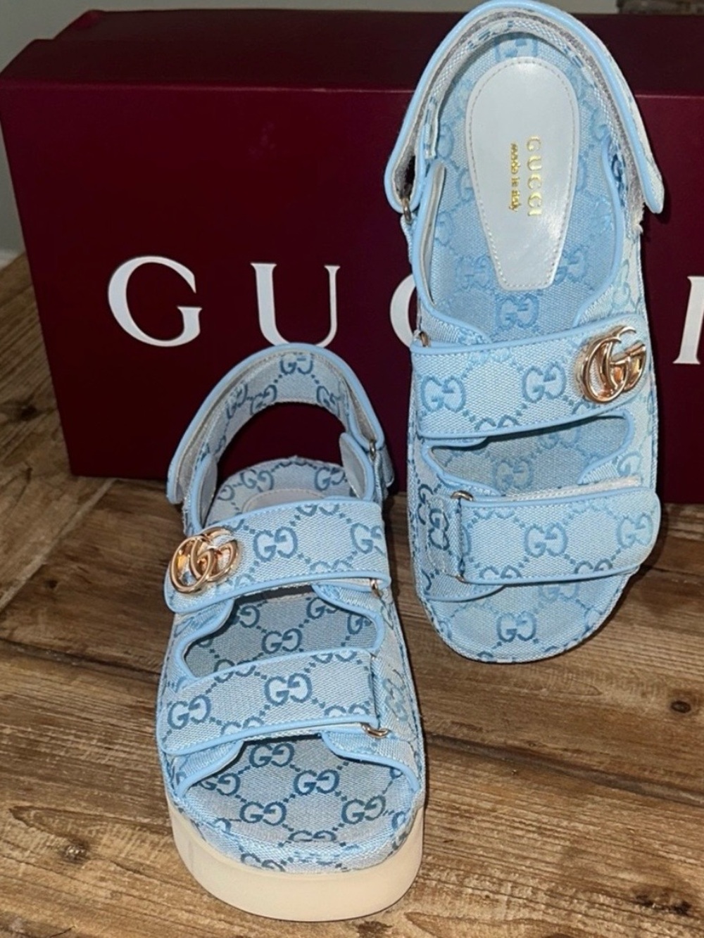 Gucci Light Blue Sandals